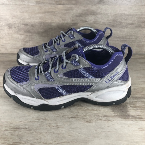 LL Bean Trail Hiking Walking Athletic Sneaker Shoe Outdoor Gray Purple Woman 6.5 - Picture 4 of 9